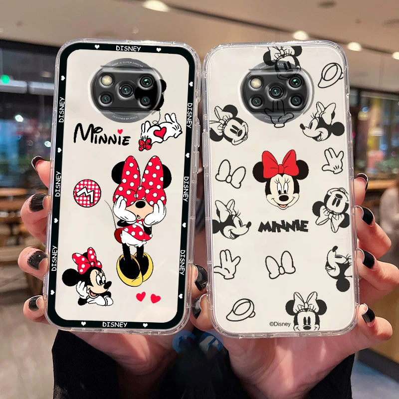 Прозрачен Калъф За телефон Minnie Disney Mickey Love За Xiaomi Mi Poco X5 X4 X3 M5 M5S M4 M3 F5 F4 F3 F2 C40 Pro GT NFC 5G . ' - ' . 1