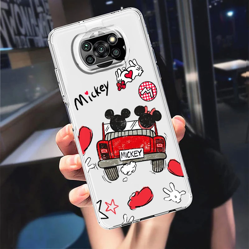 Прозрачен Калъф За телефон Minnie Disney Mickey Love За Xiaomi Mi Poco X5 X4 X3 M5 M5S M4 M3 F5 F4 F3 F2 C40 Pro GT NFC 5G . ' - ' . 2