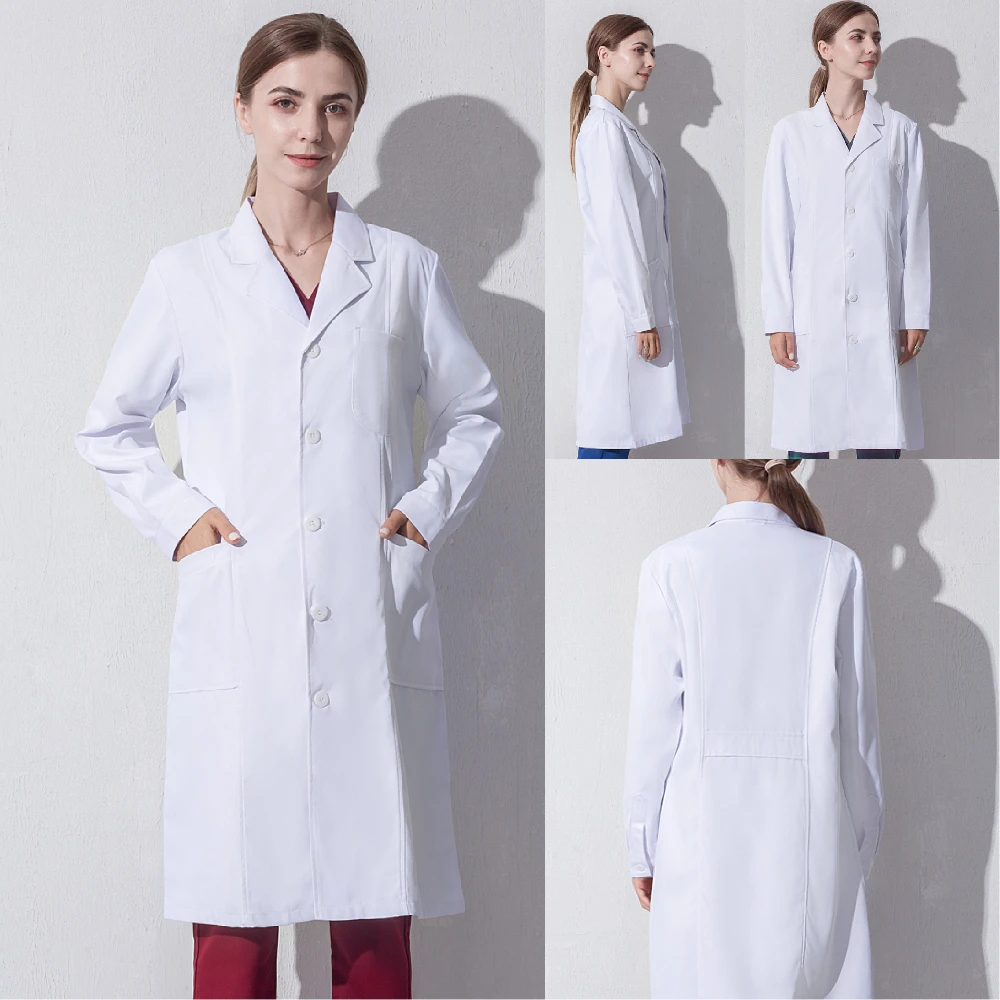 Професионални лекари, медицински сестри, клинични форма за медицински сестри, лабораторен халат за жени, за Мъже, Унисекс, Салони за красота, Бяла работно облекло за лекари . ' - ' . 0