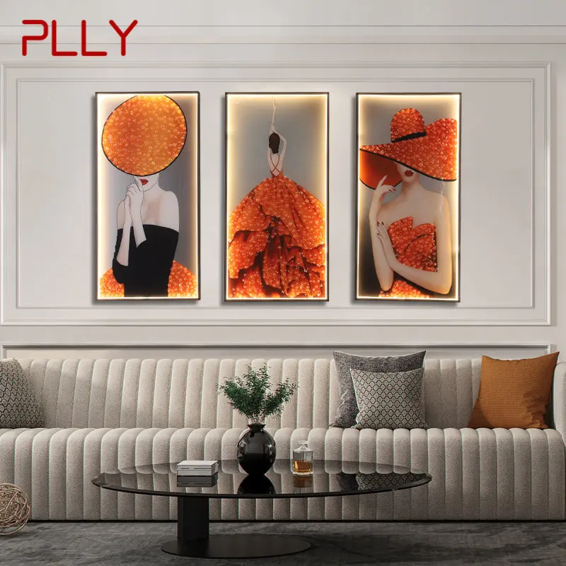 Стенни лампи PLLY, модерен модерен костюм от три части, стенни лампи, Led осветление, творческо писане за дома . ' - ' . 0