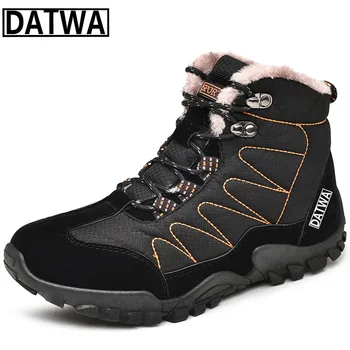 2024 Datwa, Мъжки зимни топли обувки за Риболов, Градинска Ежедневни, спортни обувки, Мъжки Високи Плюш Дишаща Нескользящие зимни обувки За Катерене
