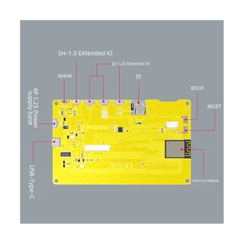 ESP32-S3 5-инчов IPS 800X480 RGB LCD TFT дисплейный модул HMI 8M PSRAM 16M Flash WIFI BT Smart Display MCU (с докосване)
