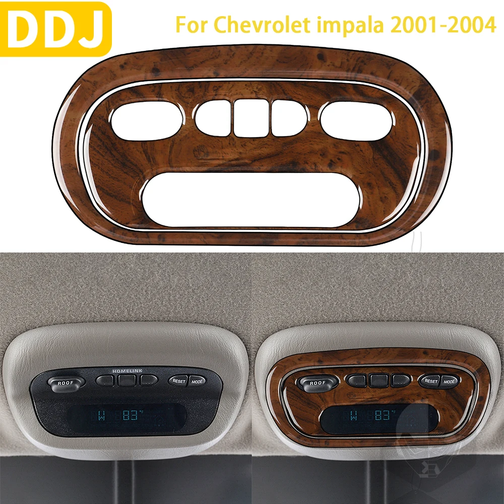 За Chevrolet Impala 2001 2002 2003 2004 Аксесоари от Дърво гранули от пластмаса, стикер за украса на интериора на колата, бутон за включване на фаровете, стикер . ' - ' . 0